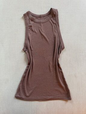 a new day Ribbed Sleeveless Tank Top - Brown